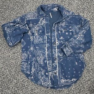 Free People West Coast Ruby Jacket ~ XS ~ Indigo Combo